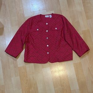 Alfred Dunner Pink Patterned Blazer